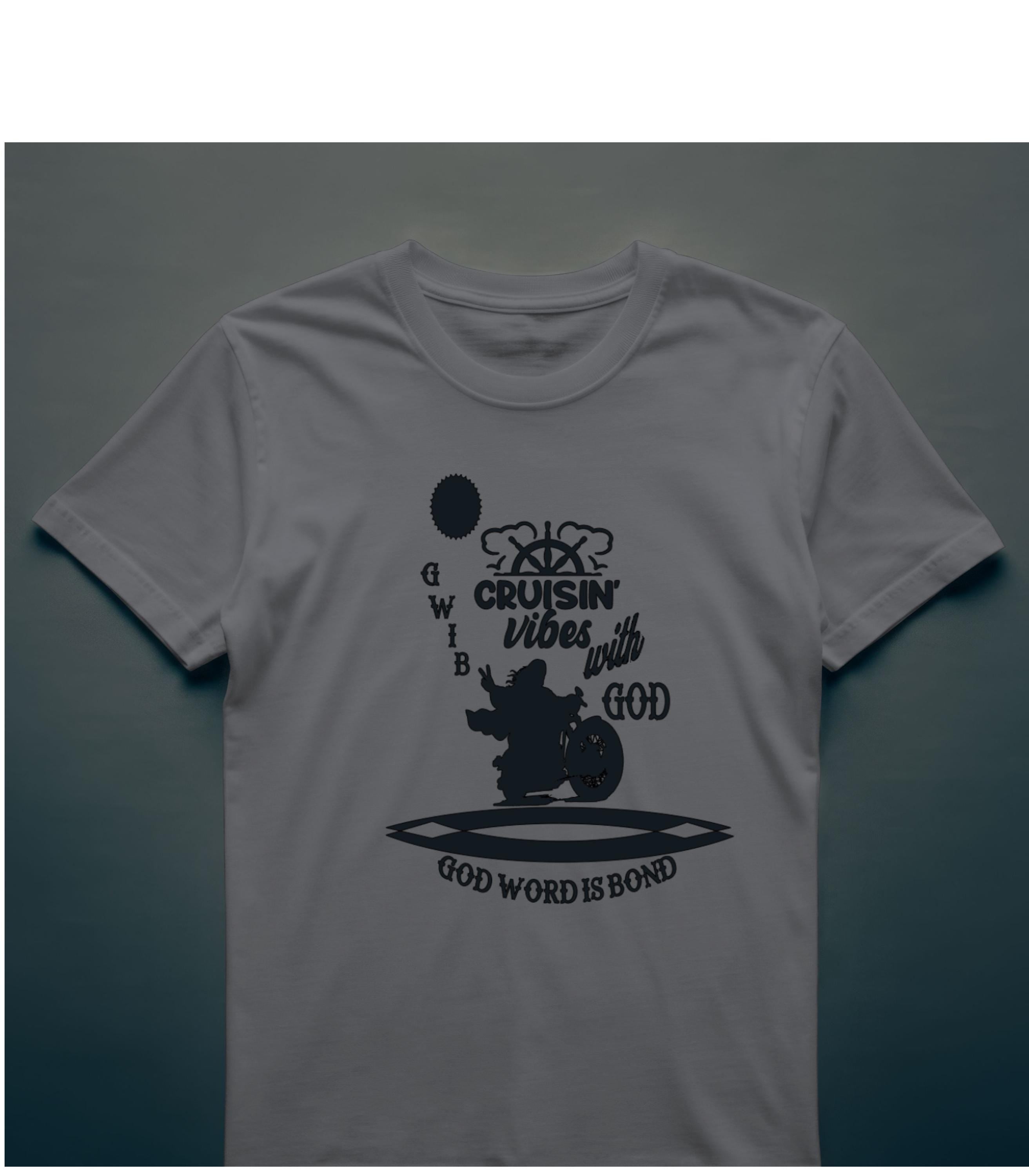 Cruisin Vibes with God T-Shirt: Motorcycle Graphic, Christian Apparel