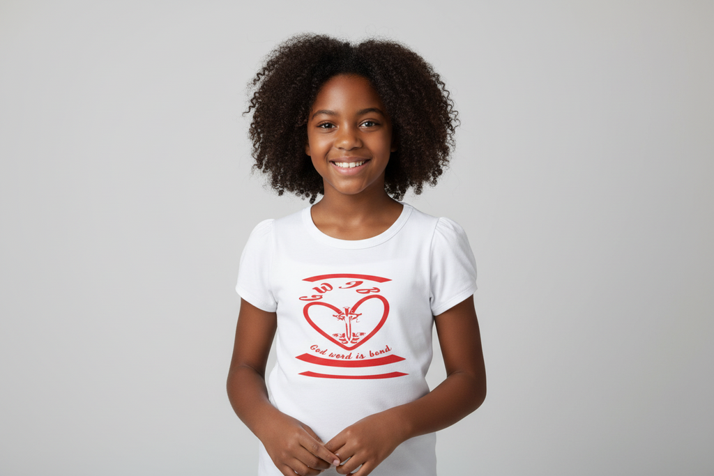 Heart Felt Love GWIB God Word Is Bond T Shirt for kids