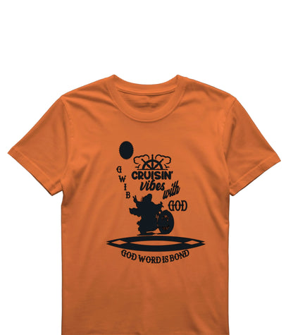 Cruisin Vibes with God T-Shirt: Motorcycle Graphic, Christian Apparel