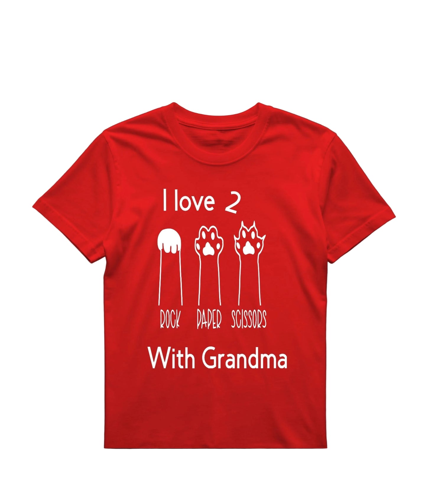 Fun Rock Paper Scissors Grandma Shirt - Kids T-Shirt