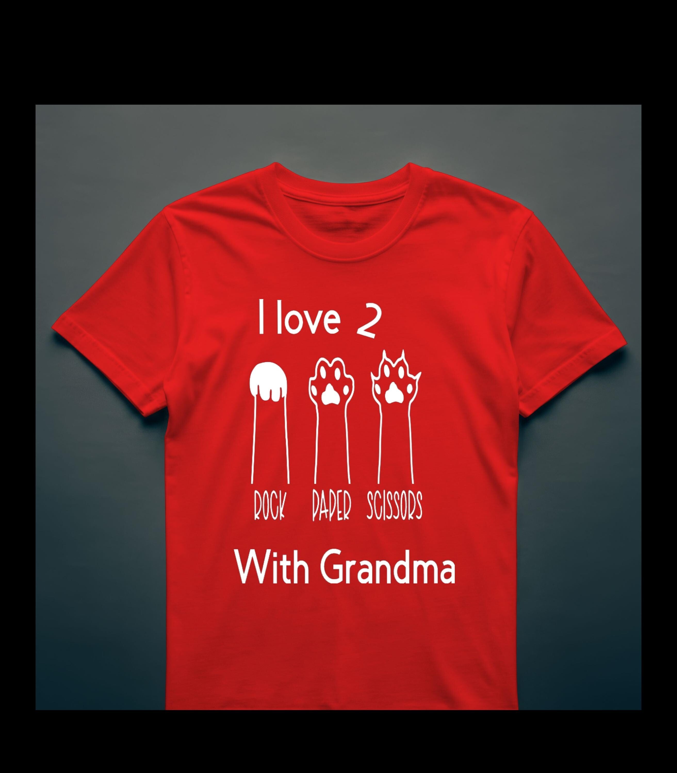 Fun Rock Paper Scissors Grandma Shirt - Kids T-Shirt