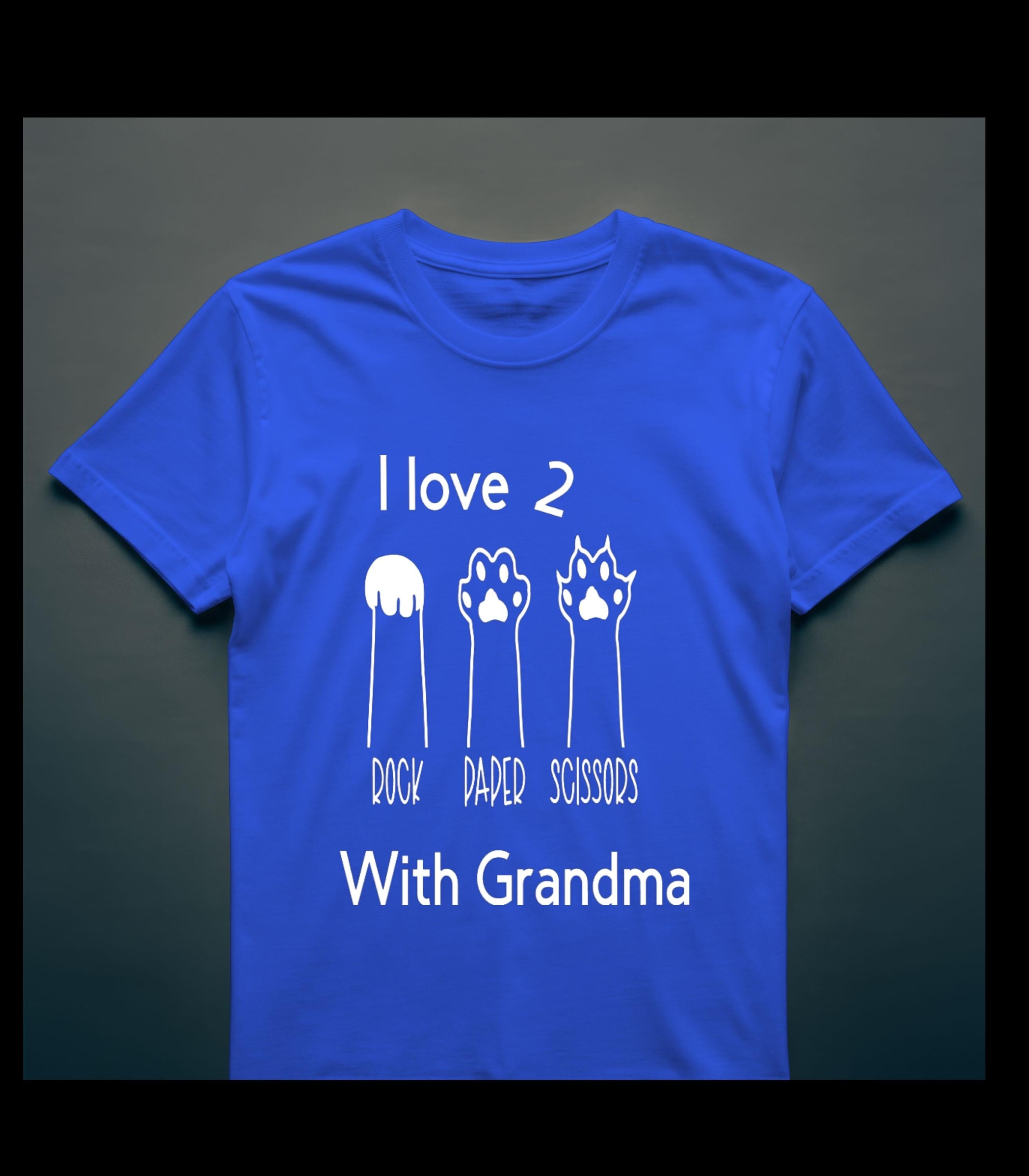 Fun Rock Paper Scissors Grandma Shirt - Kids T-Shirt