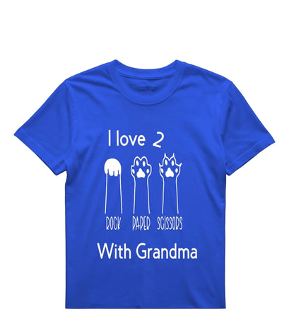 Fun Rock Paper Scissors Grandma Shirt - Kids T-Shirt