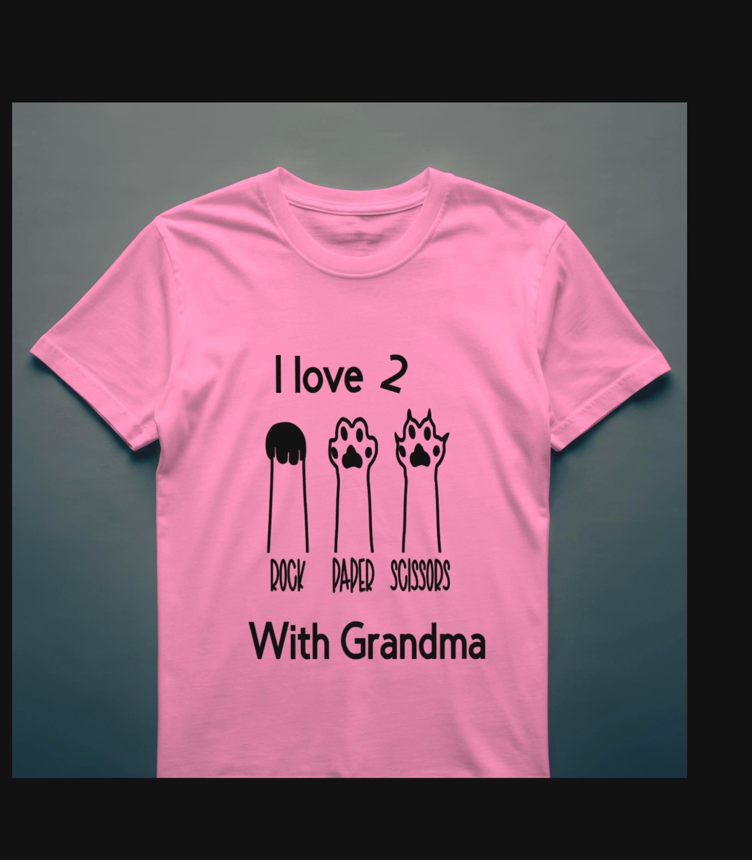 Fun Rock Paper Scissors Grandma Shirt - Kids T-Shirt