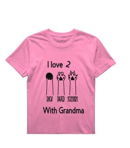 Fun Rock Paper Scissors Grandma Shirt - Kids T-Shirt