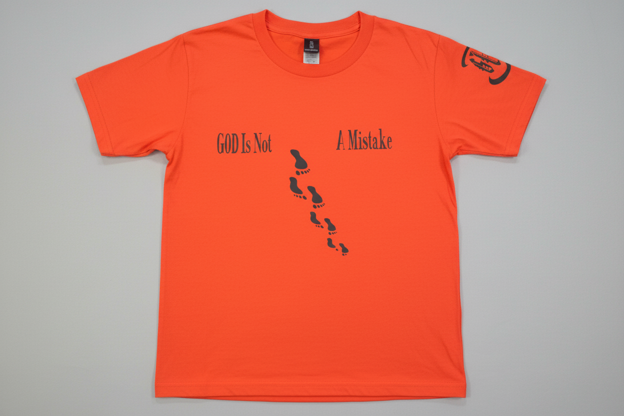 Walk with God Kids Shirt: Footprints Design, GWIB