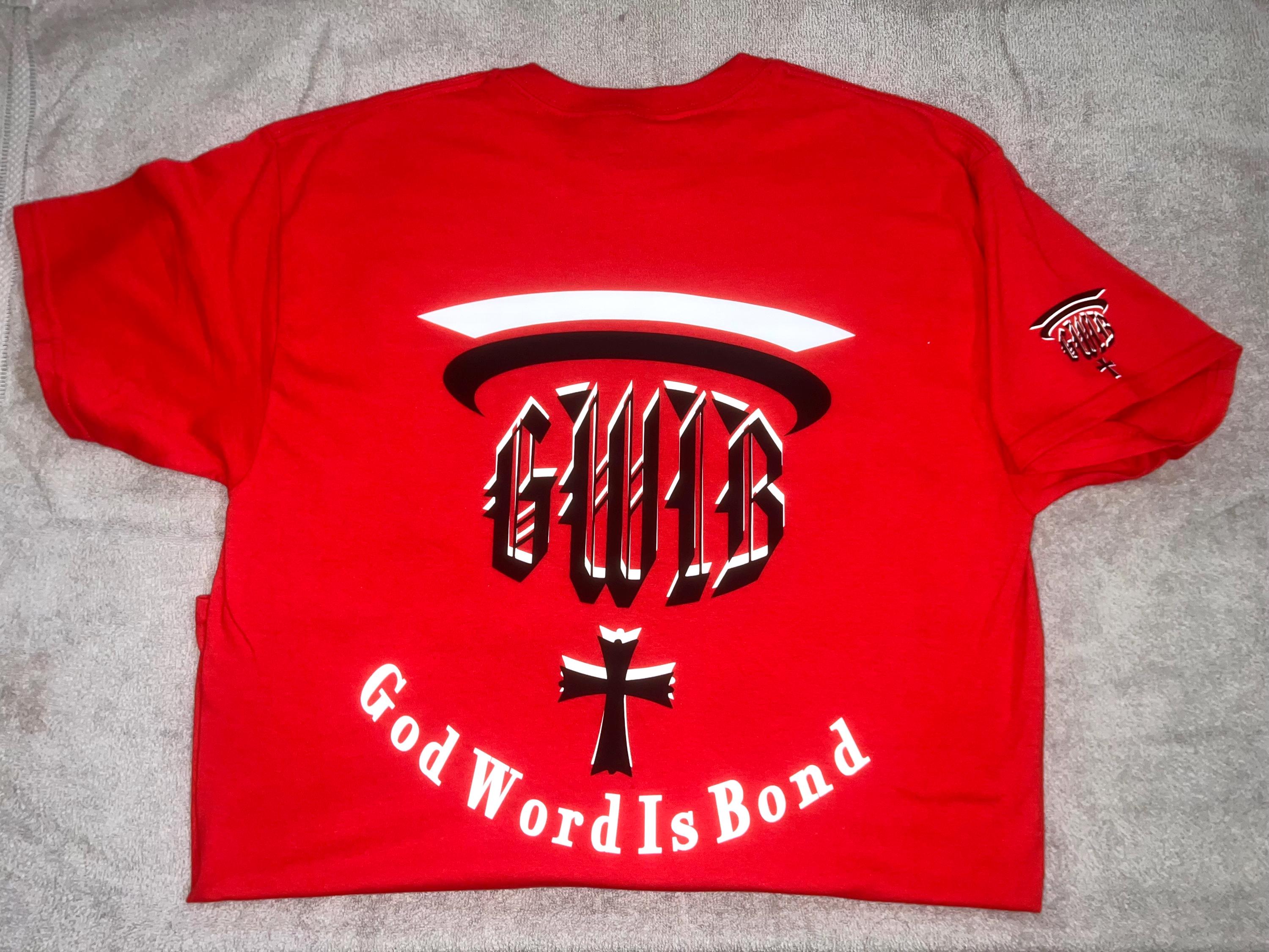 Christian T Shirt designed with the letters GWIB meaning that God Word Is Bond