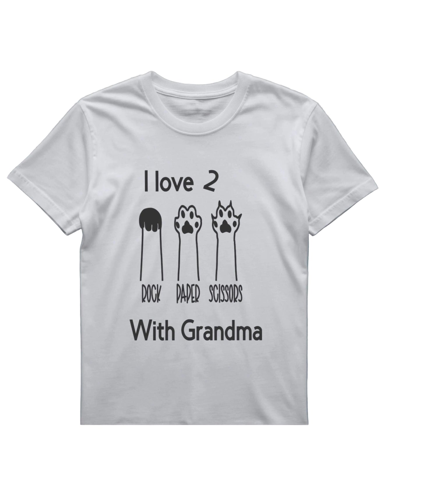 Fun Rock Paper Scissors Grandma Shirt - Kids T-Shirt