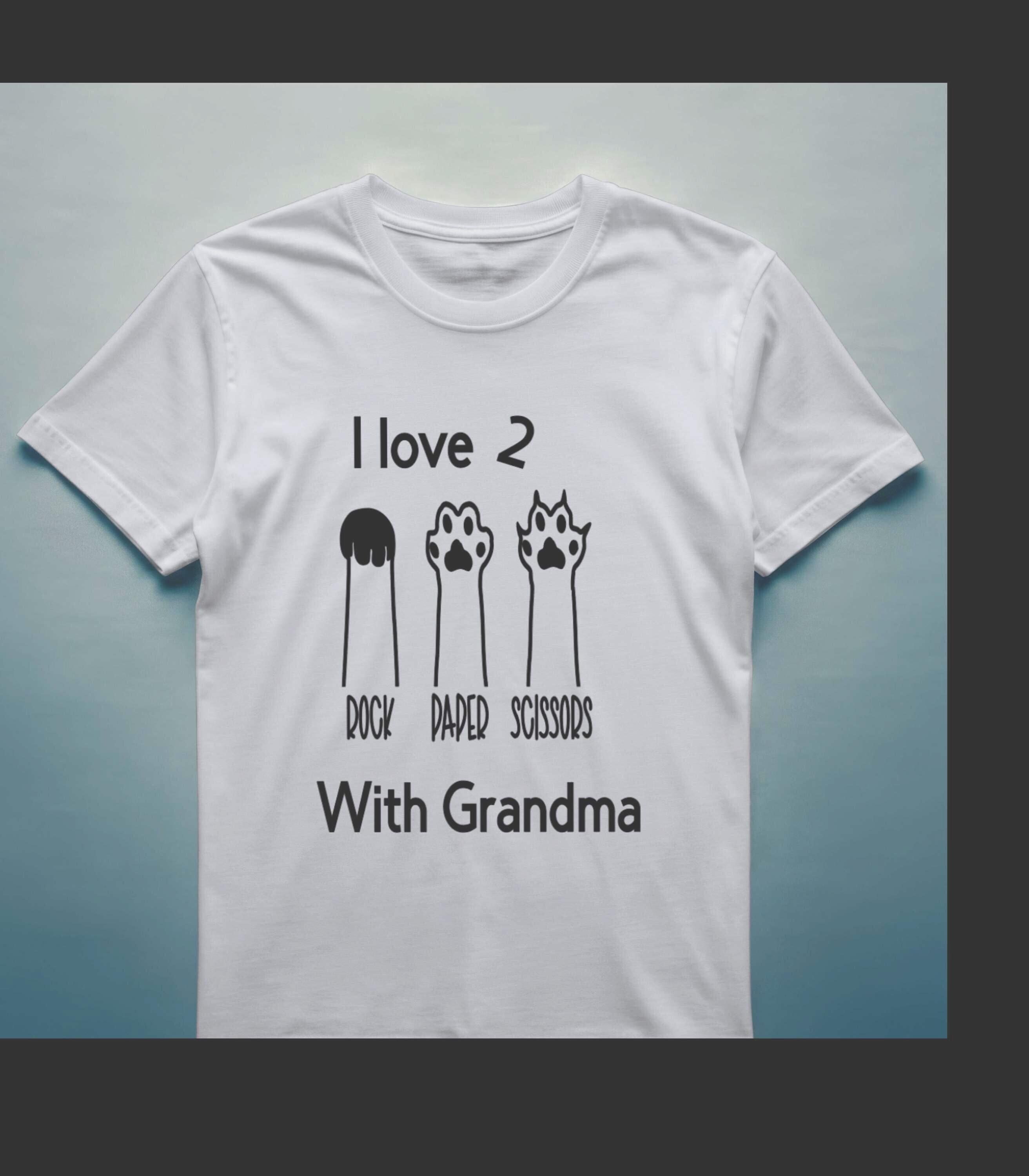 Fun Rock Paper Scissors Grandma Shirt - Kids T-Shirt
