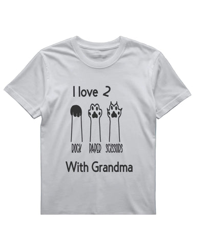 Fun Rock Paper Scissors Grandma Shirt - Kids T-Shirt