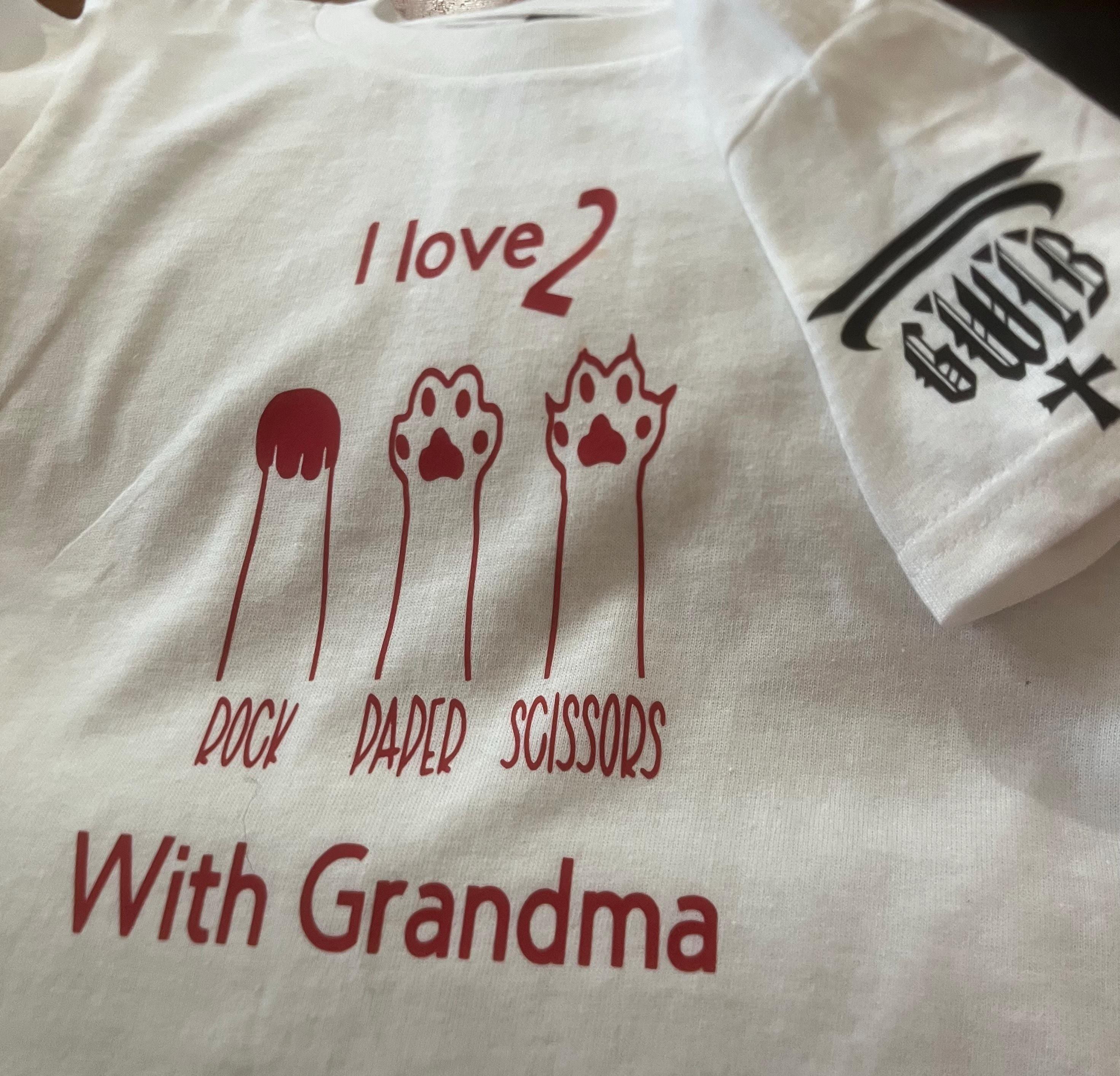 Fun Rock Paper Scissors Grandma Shirt - Kids T-Shirt