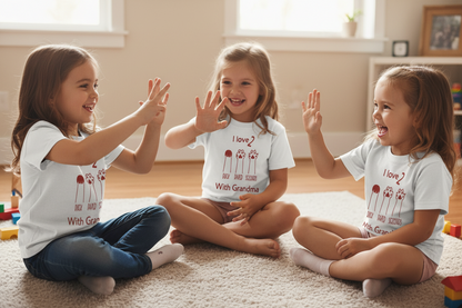 Fun Rock Paper Scissors Grandma Shirt - Kids T-Shirt