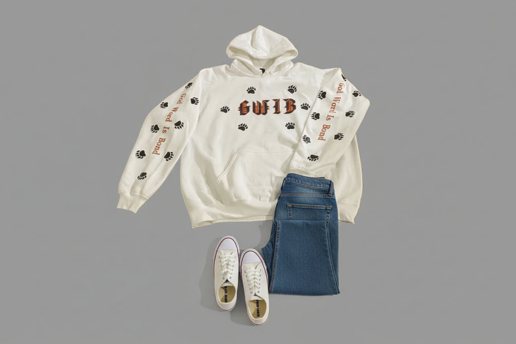 Fall Fashion Faith Inspired White Hoodie.